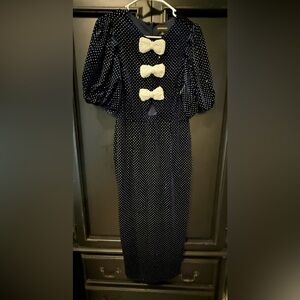 Sugarlips Navy and Cream semi-formal Dress